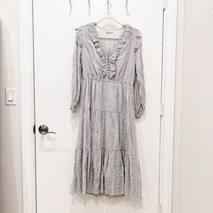 Grey Ruffle front long sleeve dress Dress Forum - Never worn M